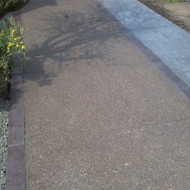 Custom concrete sidewalk