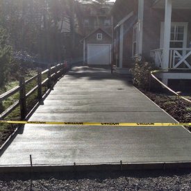 broomed concrete driveway