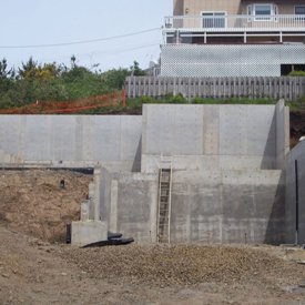 Concrete walls and fundation work