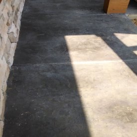 Slate stamped concrete patio